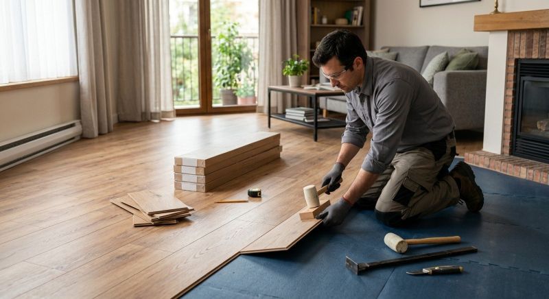 Our team working on Flooring Service projects in Lafayette, CO